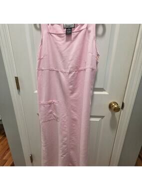 Directives Pink Lyocell Button Side Jumper Midi Dress M